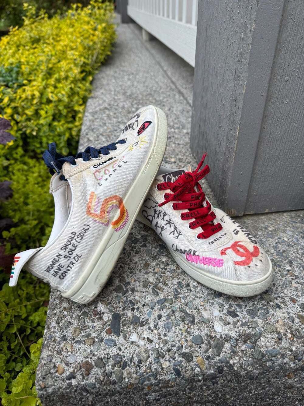Chanel x Pharrell Williams Capsule Collection Canvas Sneakers - Picture 2 of 15